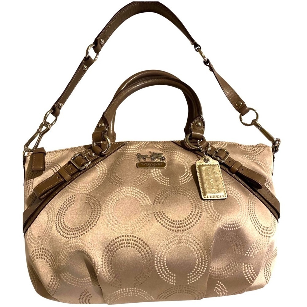 Coach vintage CC signature print nylon satchel handbag